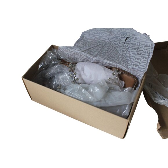 Steve Madden Skyler Clear Sandals  SKYL11S1 Bling Studded Strappy Size 9M New - Picture 9 of 15